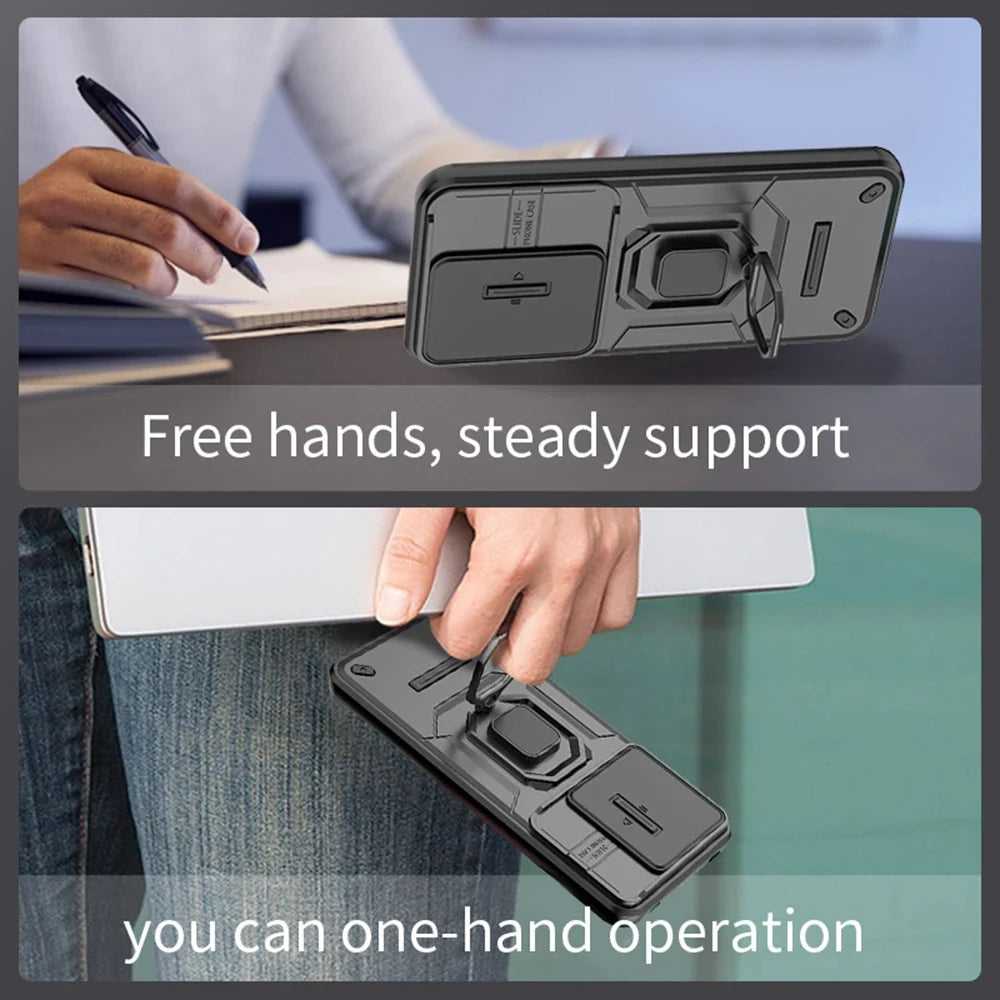 Xiaomi Redmi 15 4G Case | Slide Camera & Magnetic Ring Armor