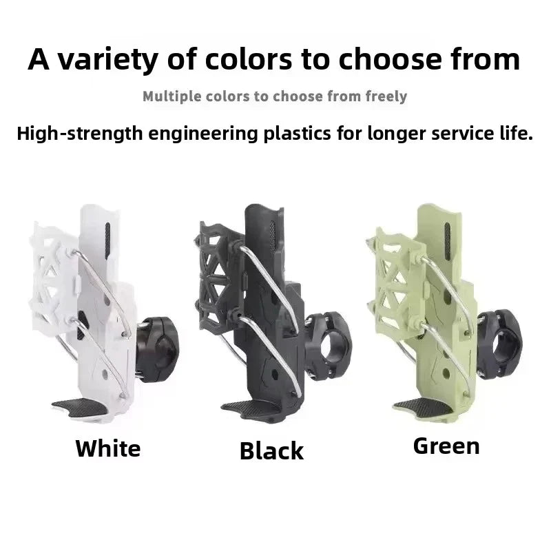 360° Adjustable Motorcycle Handlebar Cup Holder | Bike Bottle Cage