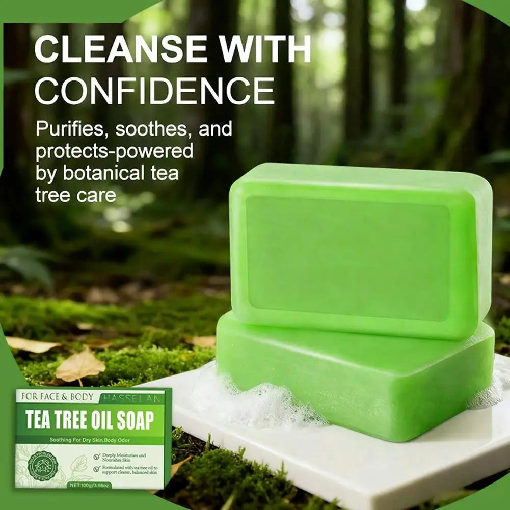 Tea Tree Oil Soap Bar 100g – Acne & Body Cleanser