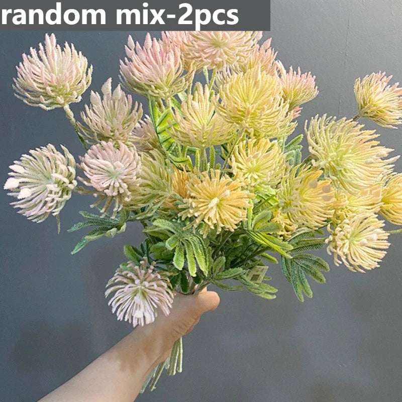 Artificial Crab Claw Chrysanthemum Faux Flower Bouquet | Home Decor