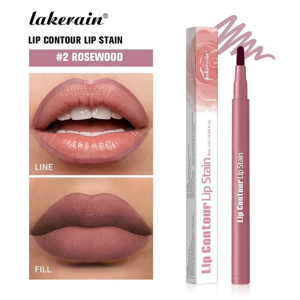 2-Pack Dual-Sided Waterproof Lip Liner & Lip Stain Set