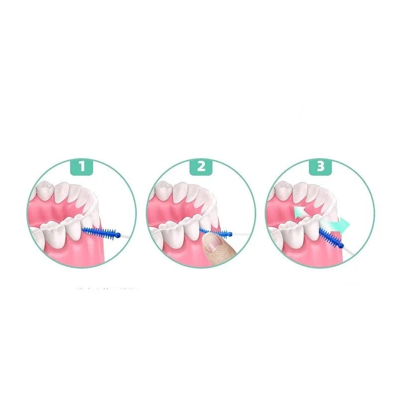 Soft Silicone Interdental Brushes 40 Pack – Teeth & Gum Care