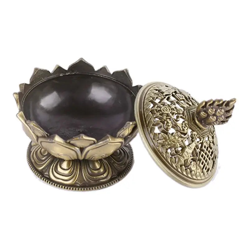 A36T-2X Lotus Incense Smoke Cone Aroma Burner Holder Stove Backflow