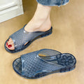 Lorilury Crystal Jelly Mule Slippers – Women's Wide Fit Summer