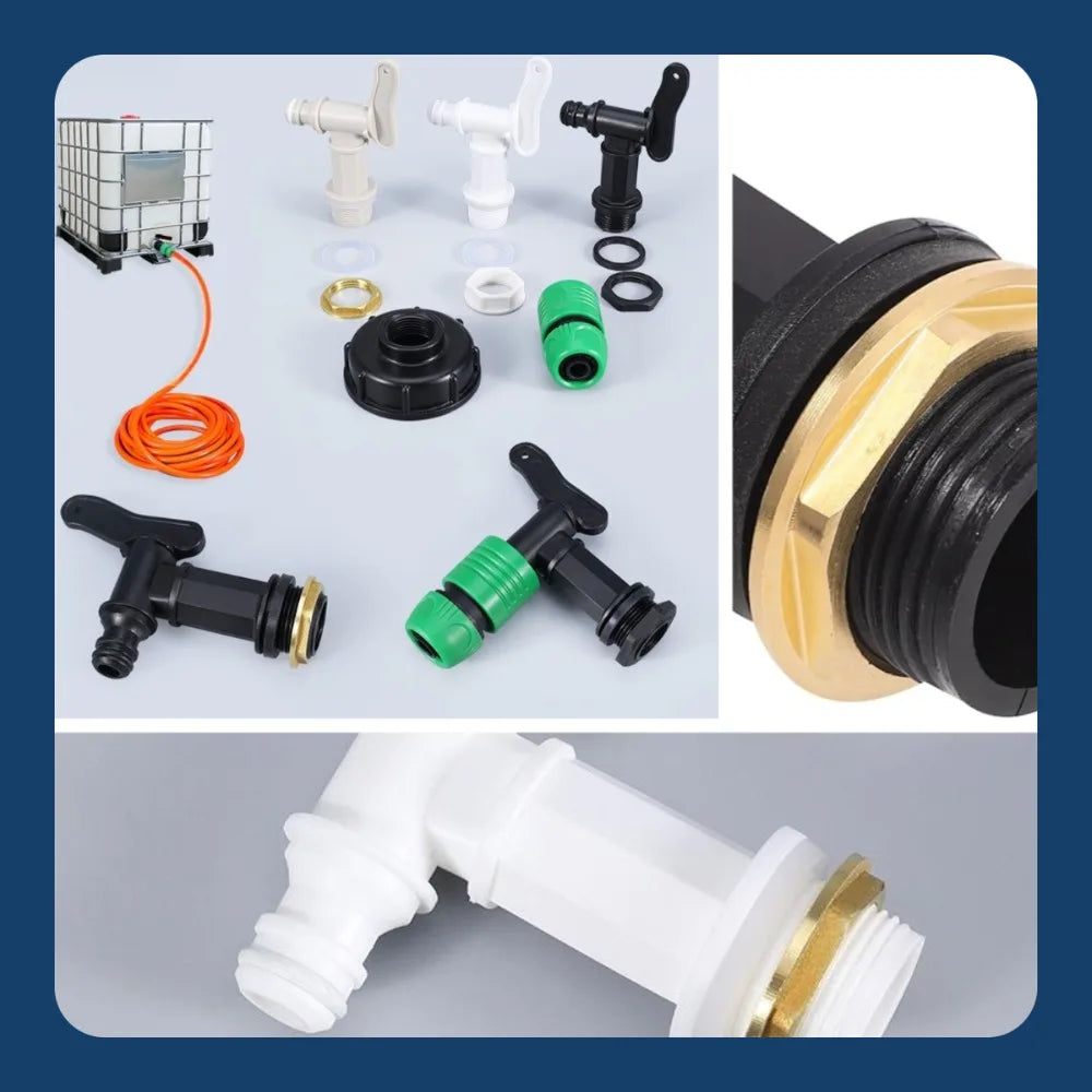 IBC Tank Tap Adapter S60 to 5/8" Hose Connector Fitting