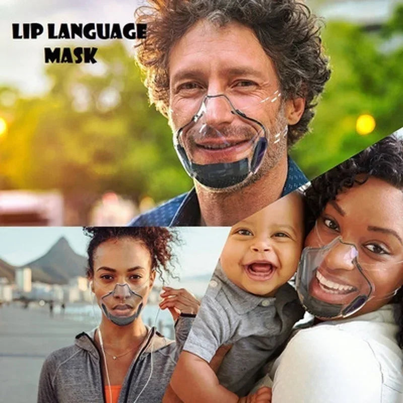 Transparent Face Shield Mask – Anti-Fog Dustproof Mouth Cover