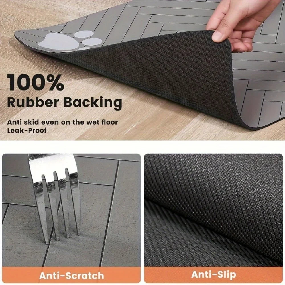 Pet Feeding Mat-absorbent Dog Mat Food Water Bowl-no Stains Quick Dry