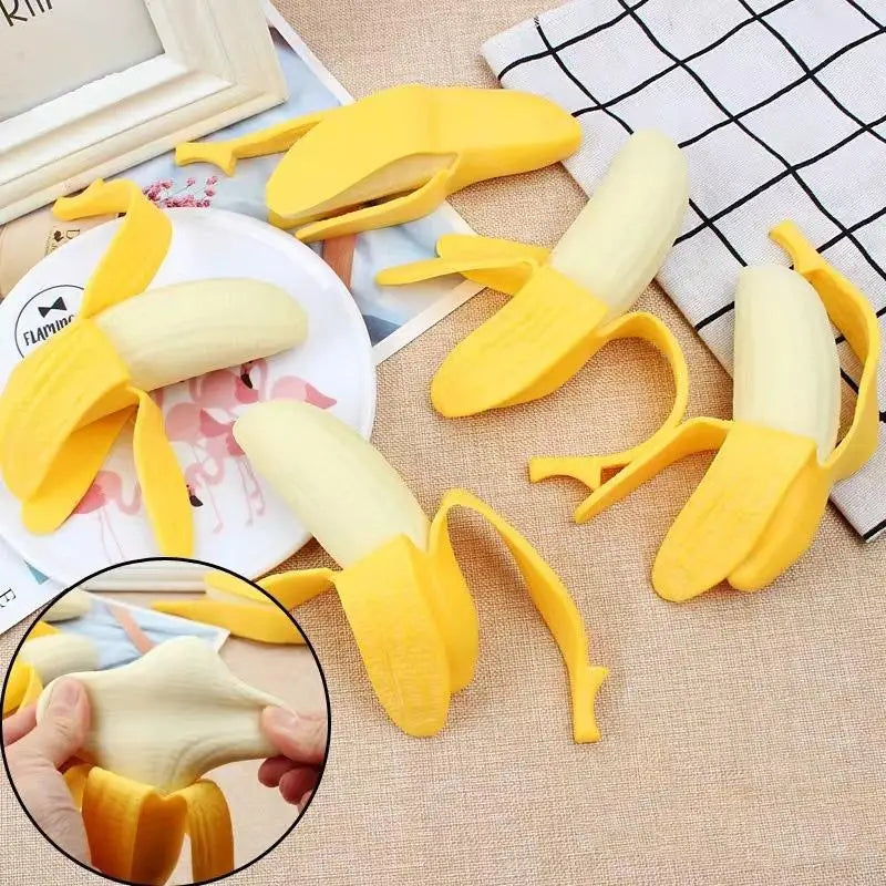 Realistic Peelable Banana Squeeze Fidget Toy – Slow Rising TPR