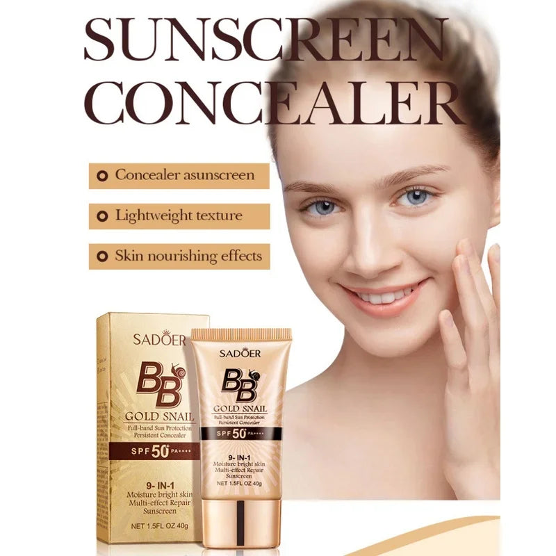 SADOER Gold Snail Matte BB Cream SPF50+ Foundation 40g