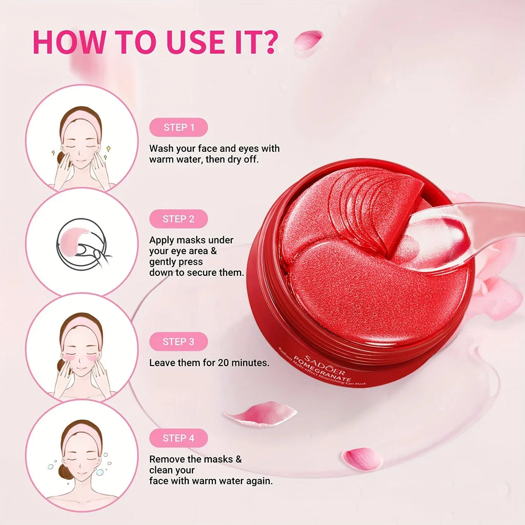 Pomegranate Eye Mask – Nourishing Hydrating Eye Patches 60pcs