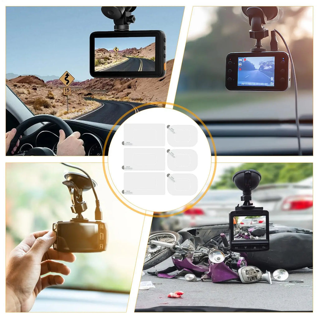 6-Pack Dash Cam Windshield Electrostatic Sticker Film – PET