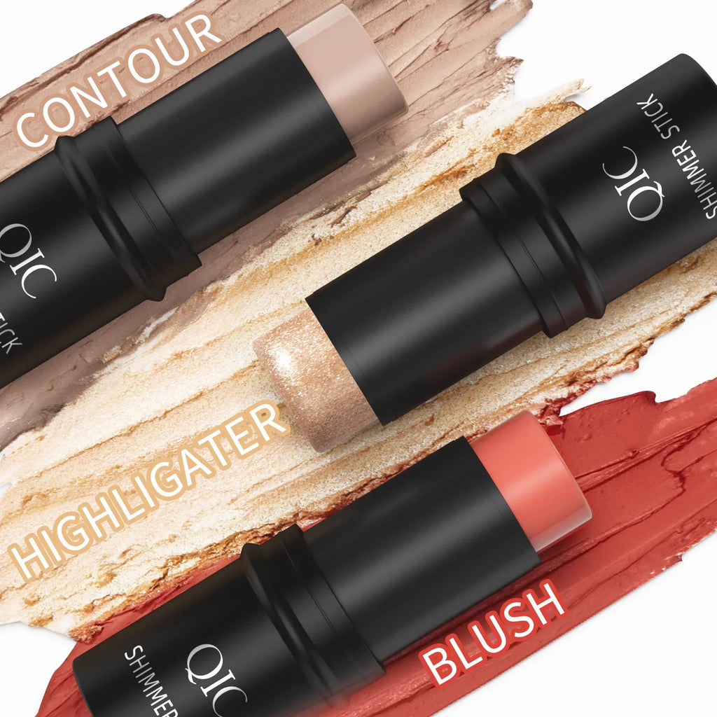 QIC Contour Bronzer Stick – Highlighter, Blush & Concealer