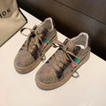 UXST Women's Diamond Platform Sneakers | Luxury Lace-Up Shoes