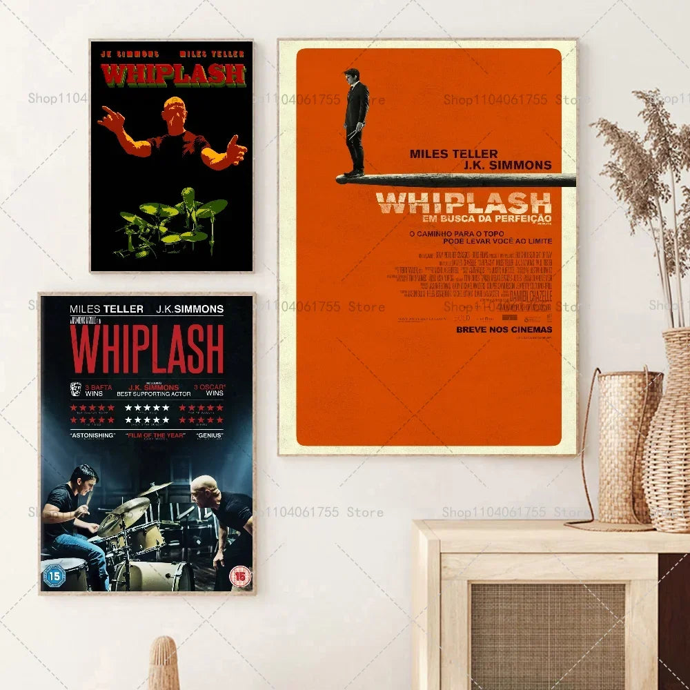 Whiplash Jazz Drummer Movie Poster – Self-Adhesive Wall Sticker