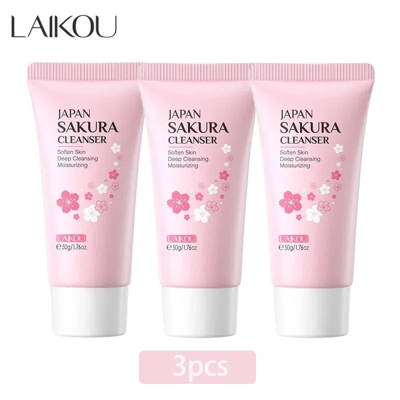 LAIKOU Sakura Cleanser Gentle Deep Cleaning Oil Control Moisturizing