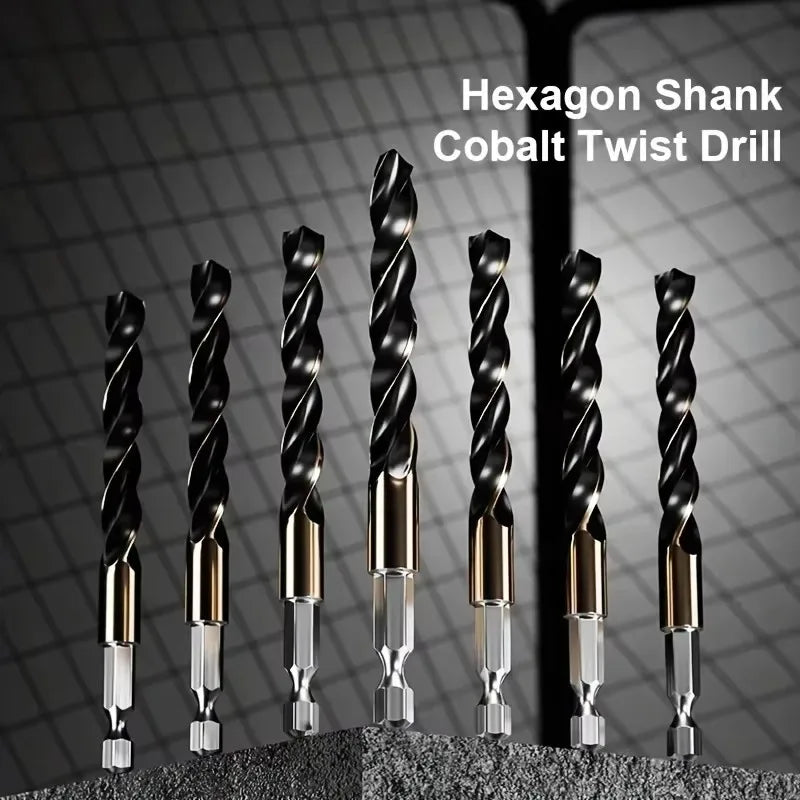 15-Piece HSS M35 Cobalt Twist Drill Bit Set 1.5mm–6.5mm