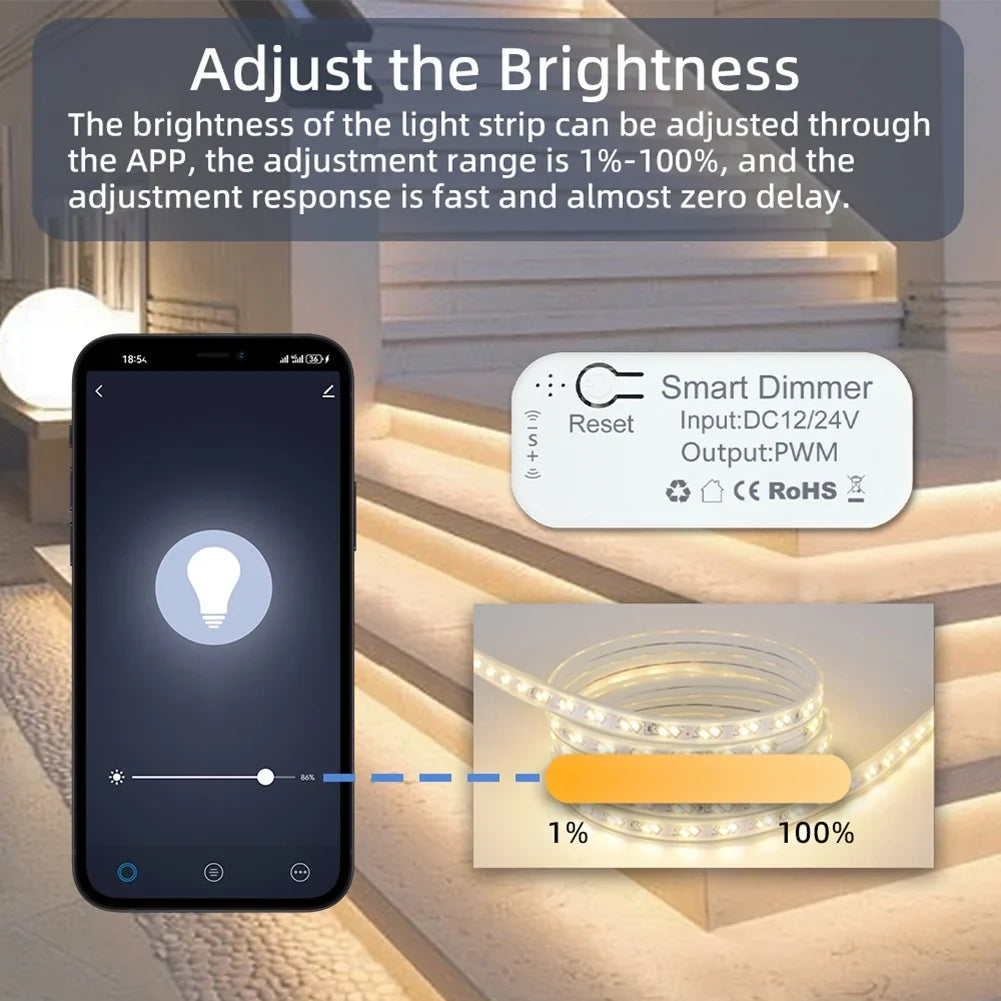 Tuya WiFi Smart Dimmer Switch for LED Cabinet Lights | Alexa Google