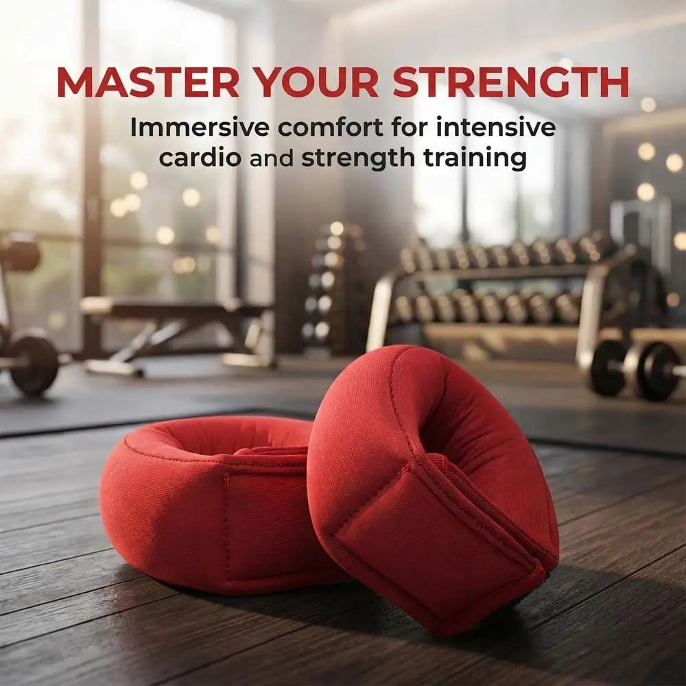 2-Pack 1LB Ankle & Wrist Weights – Adjustable Fitness Weights