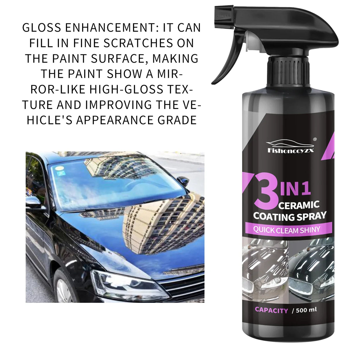 1 Car Ceramic Liquid Coating Spray Nano Crystal Hydrophobic Layer