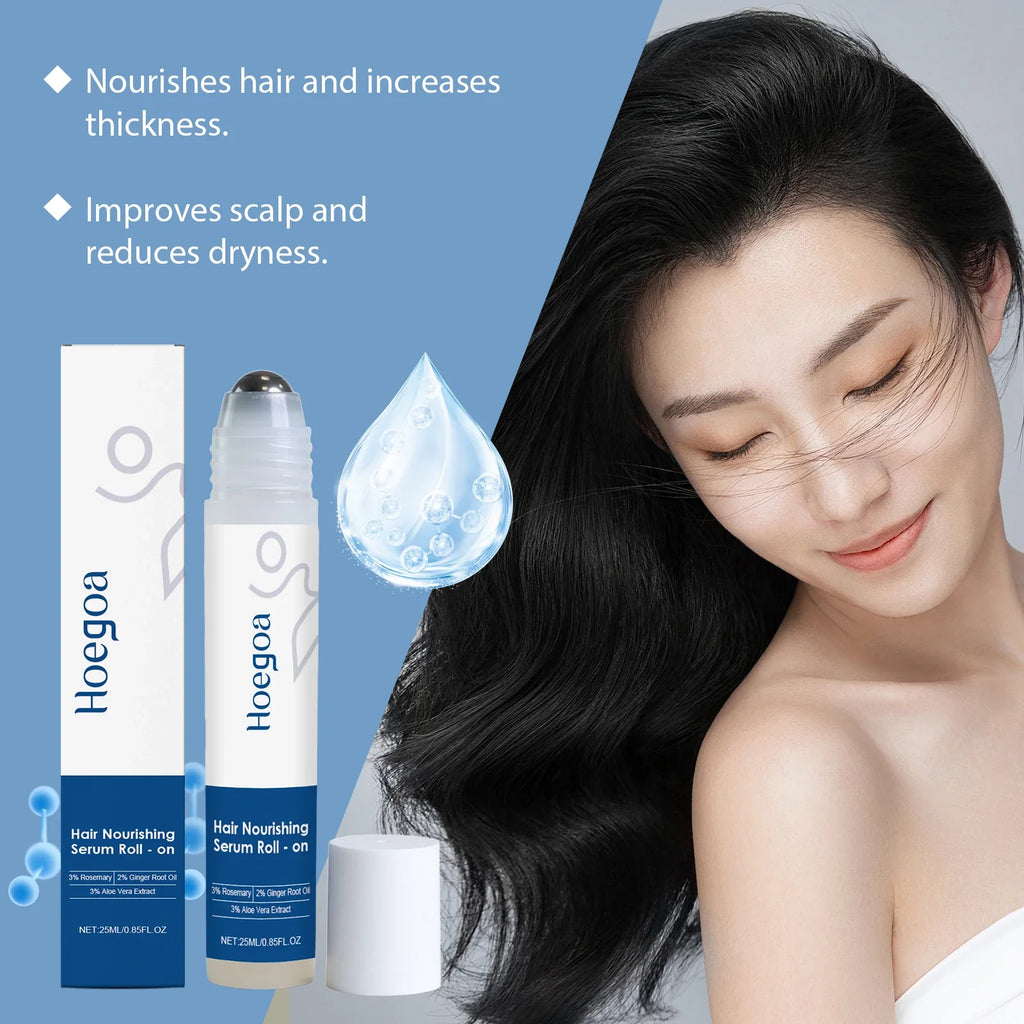 HOEGOA Rosemary Hair Growth Serum Roll-On – Scalp & Follicle Care