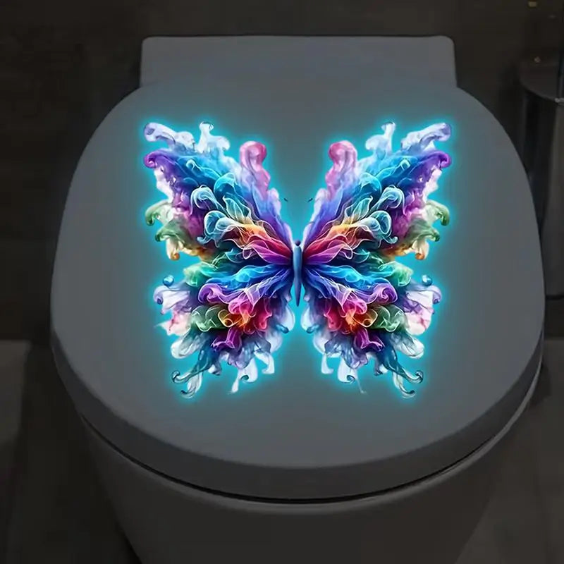 Glow-in-the-Dark Butterfly Toilet & Wall Sticker – Waterproof
