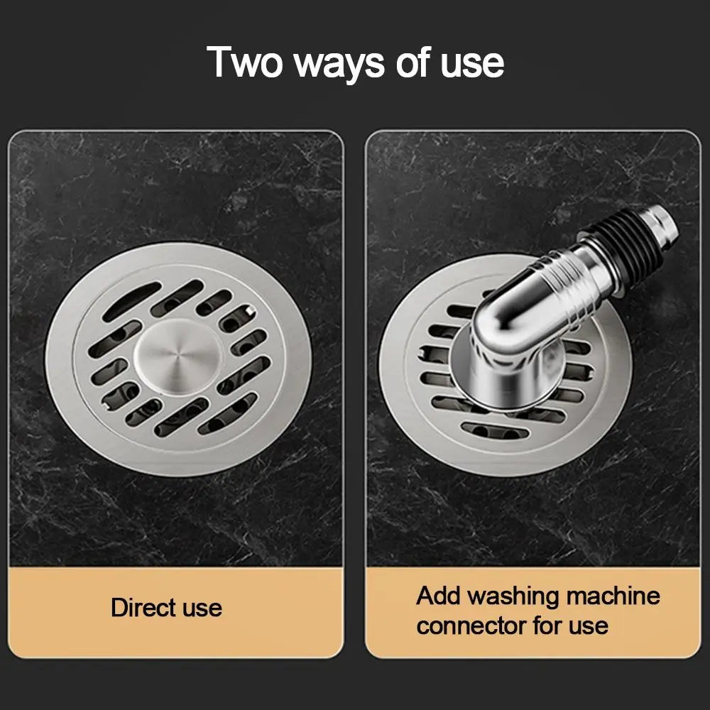 Grid Grate Cover Shower Floor Drain 304 Stainless Steel Round Sink