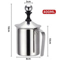 KEMORELA 400ml Stainless Steel Milk Frother & Foam Maker