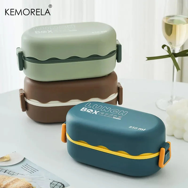 850ml Double-Layer Leak-Proof Bento Box | Microwavable Lunch Box