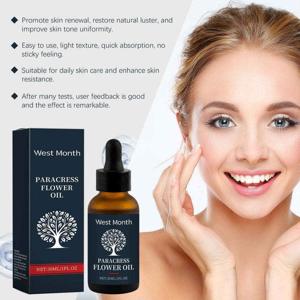 WEST MONTH Paracress Flower Essence Oil | Anti-Aging Face Serum