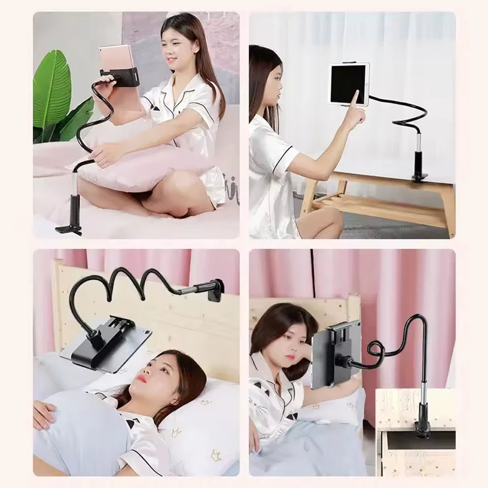 Universal 360° Adjustable Phone Holder Clip Stand – Bed & Desk
