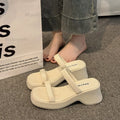 Women's Wedge Slide Slippers – 6.5cm Thick Sole Platform Shoes