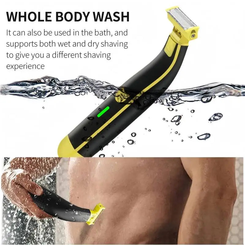 Waterproof Electric Body & Facial Hair Trimmer | USB Rechargeable