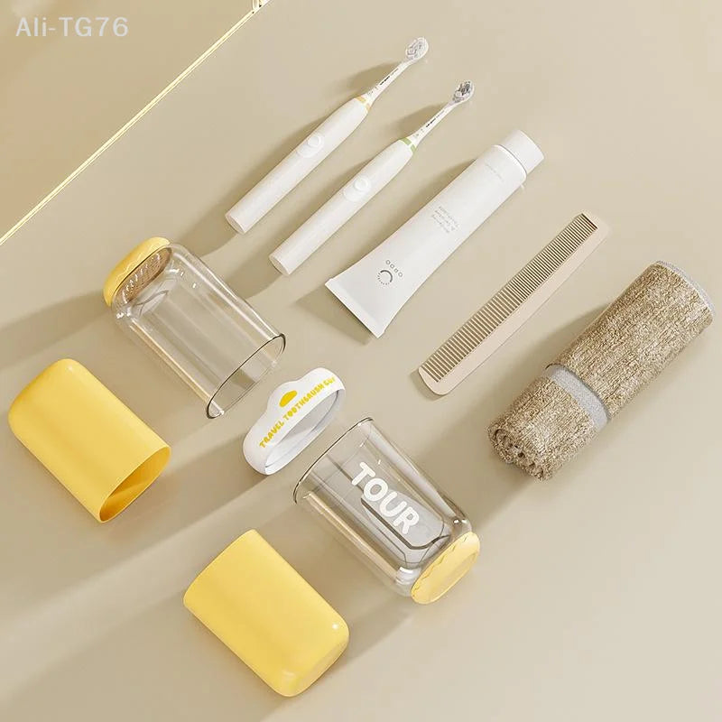 Portable Travel Toothbrush Cup & Storage Organizer Set