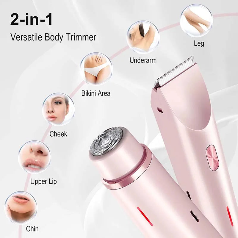 Women's 2-in-1 Electric Shaver & Bikini Trimmer | IPX7 Waterproof