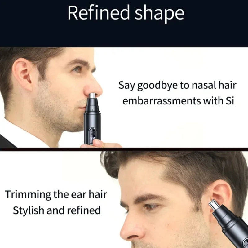Mini Nose & Ear Hair Trimmer – USB Rechargeable, Waterproof