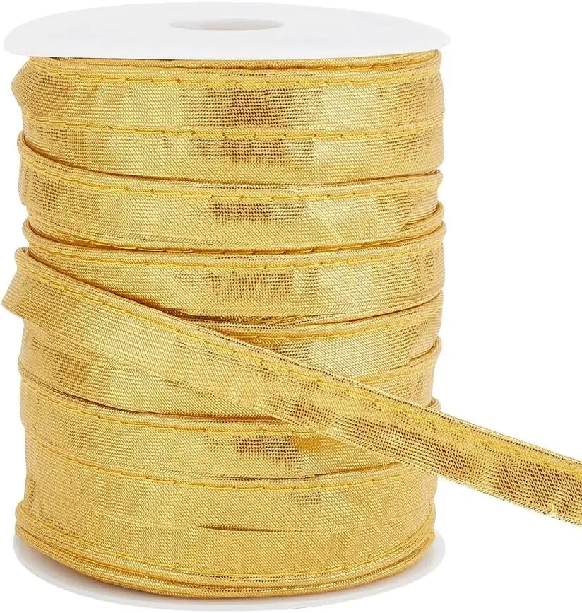 Gold Piping Bias Tape 54 Yards – 12mm Polyester Upholstery Trim