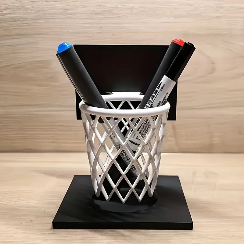 3D Printed Basketball Hoop Pen Holder | Creative Desk Organizer