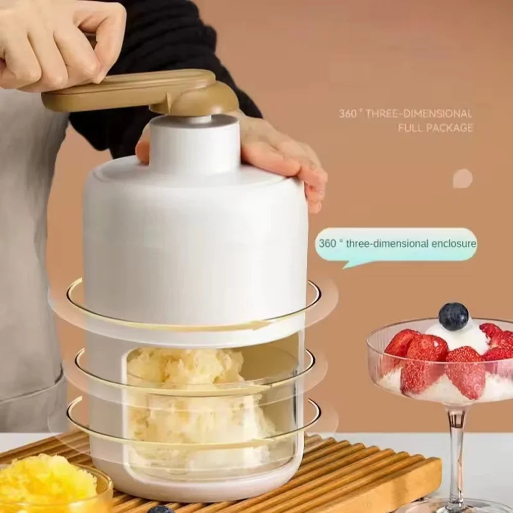 DIY Hand-cranked Ice Shaver Household Manual Snow Cone Smoothie Maker