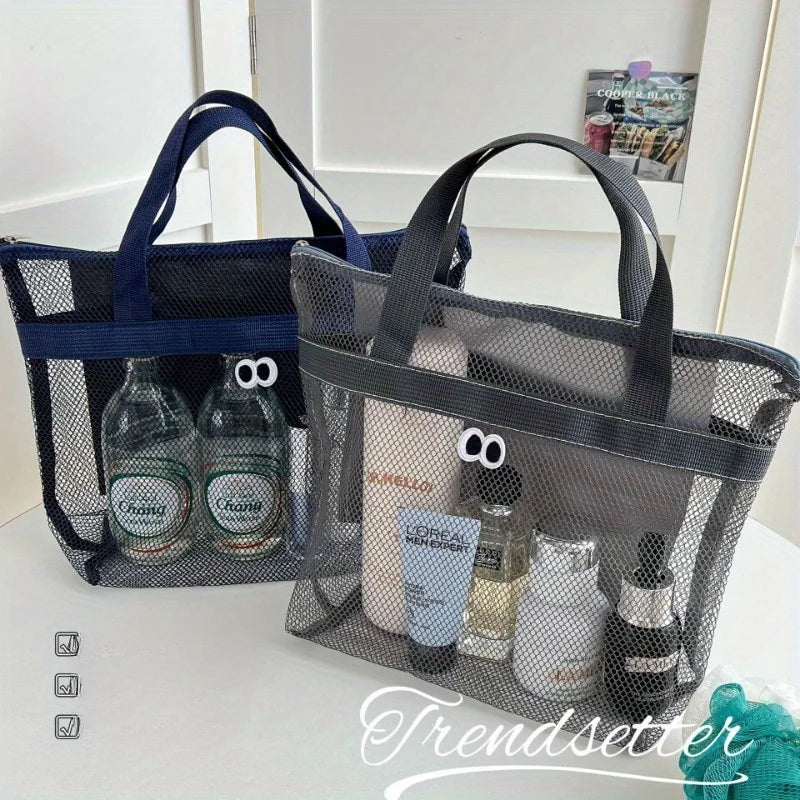 Portable Mesh Shower Caddy – Quick-Dry Travel Toiletry Bag