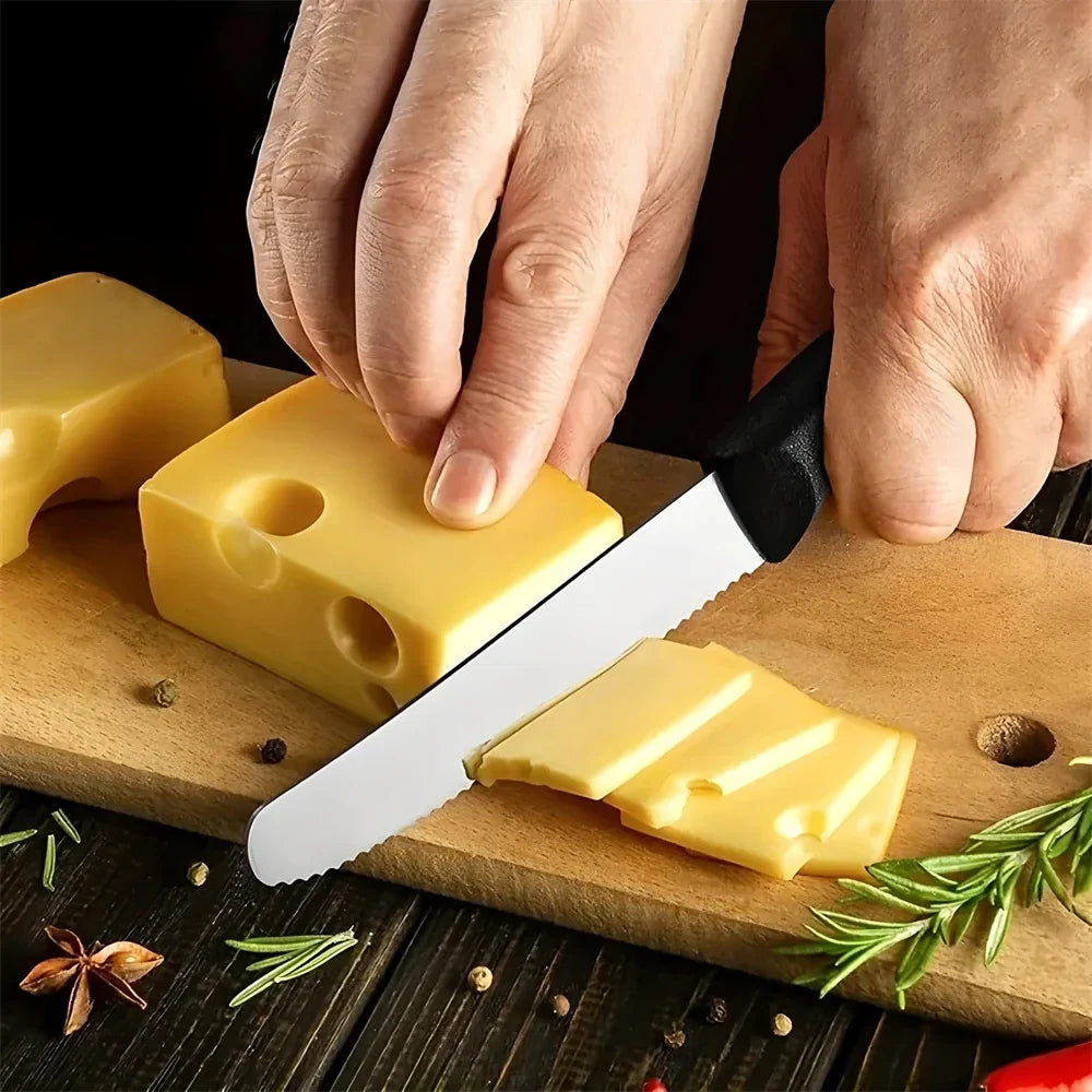 Serrated Steak Knives Set 6 or 12 Pcs – Round Tip Kitchen Knife