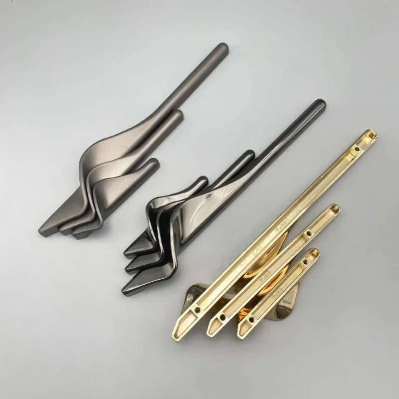 Zinc Alloy Cabinet Door & Drawer Handle – Light Gold Gray