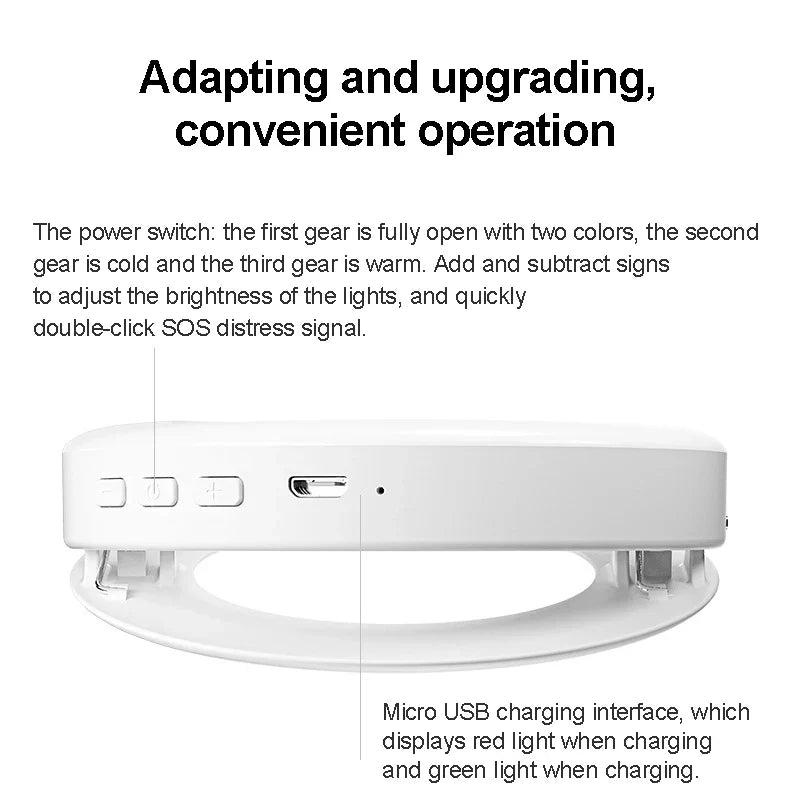 Selfie Ring Lamp Led Light Photography Photo Shooting Locks