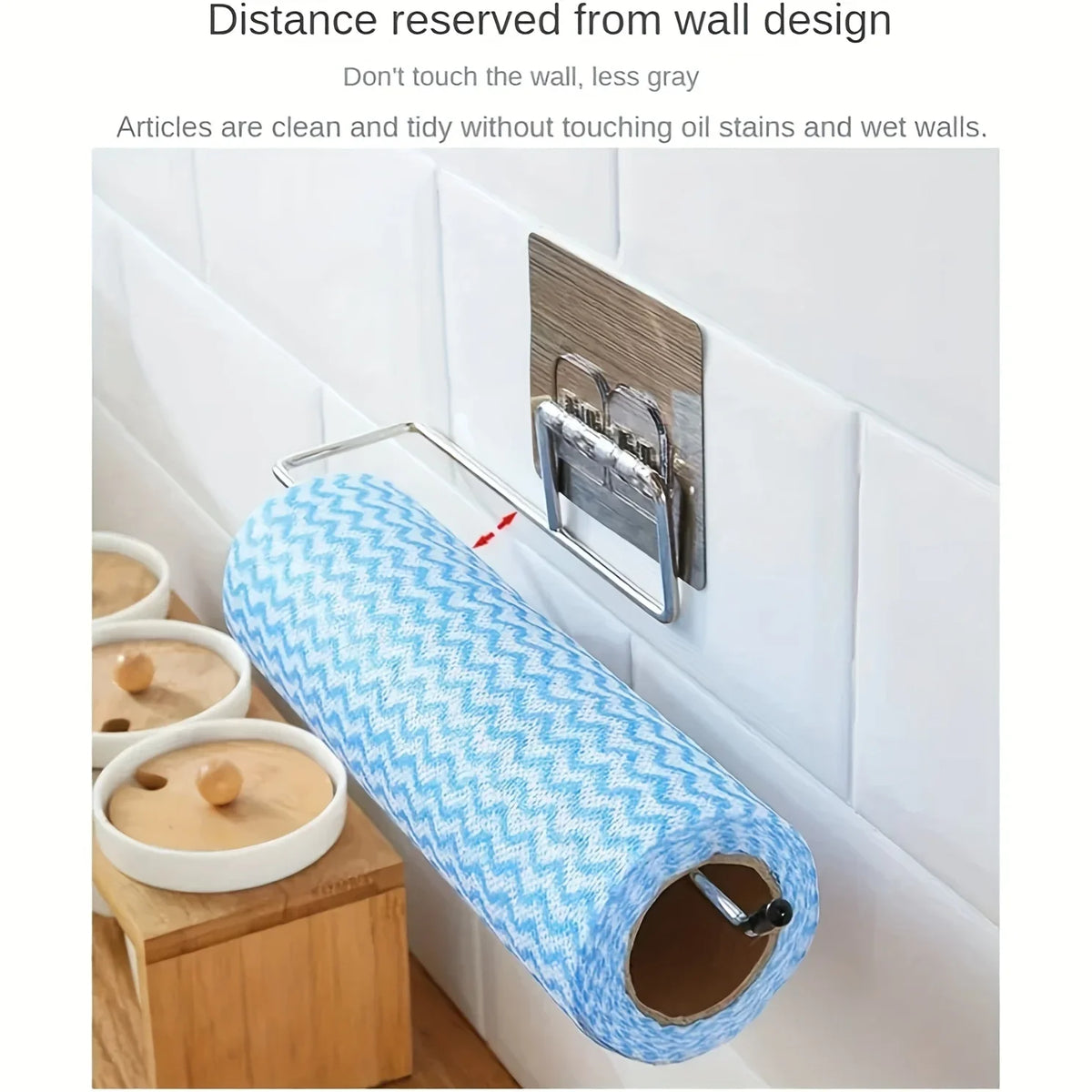Self-Adhesive Paper Roll & Towel Holder – Stainless Steel Rack