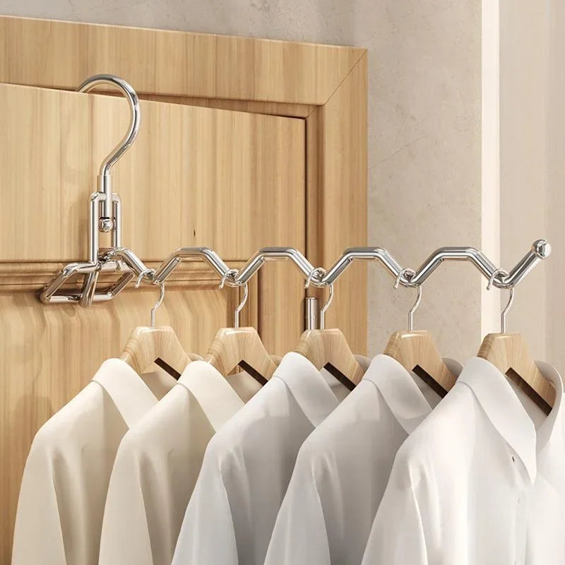 Folding Stainless Steel Clothes Hanger – Travel & Home Use
