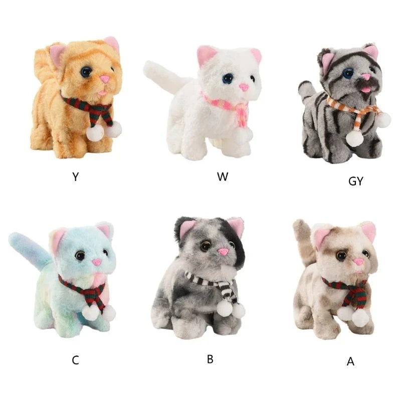 Musical Walking Meowing Cat Plush Toy – Kids Gift