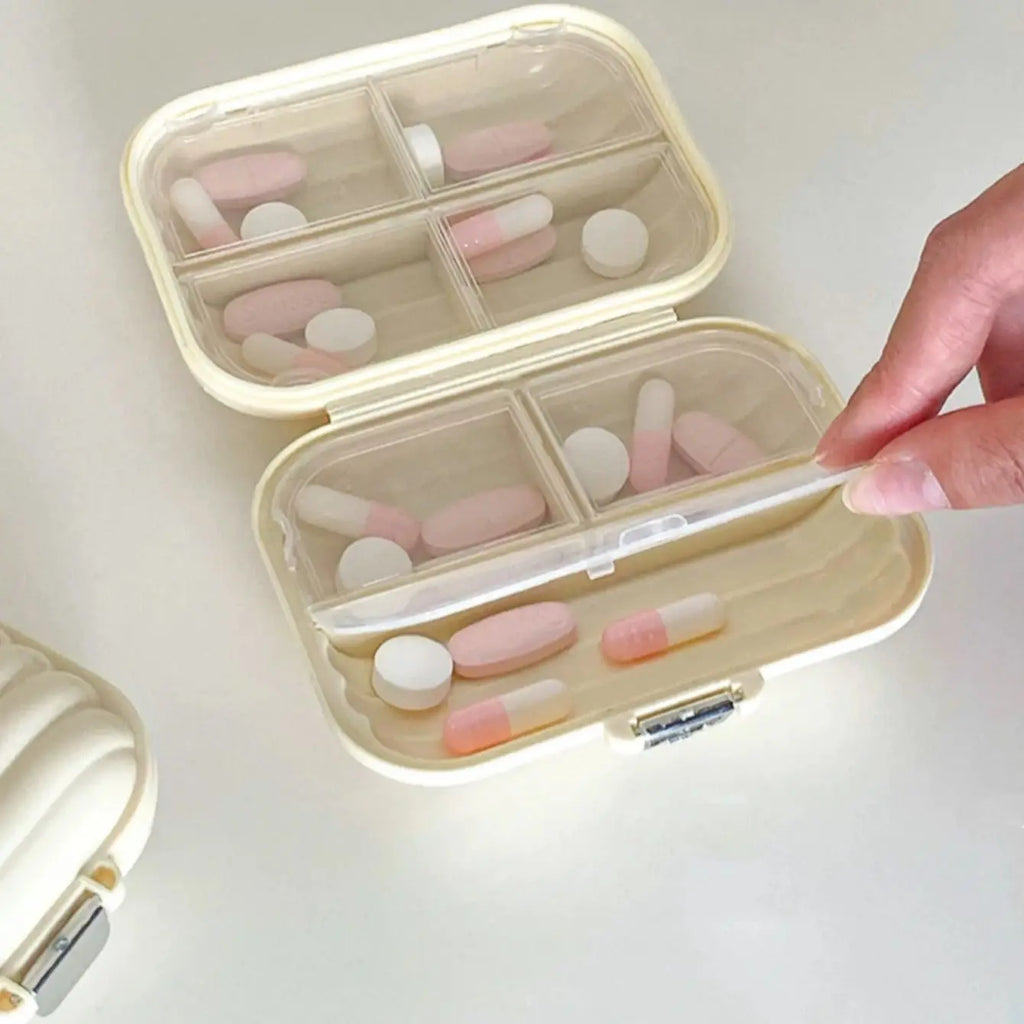 Cream Medicine Box Portable Packaging Seven Days Week Small Mini