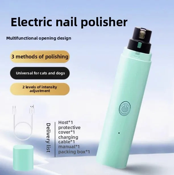 Electric Pet Nail Grinder – Quiet USB Rechargeable Dogs & Cats