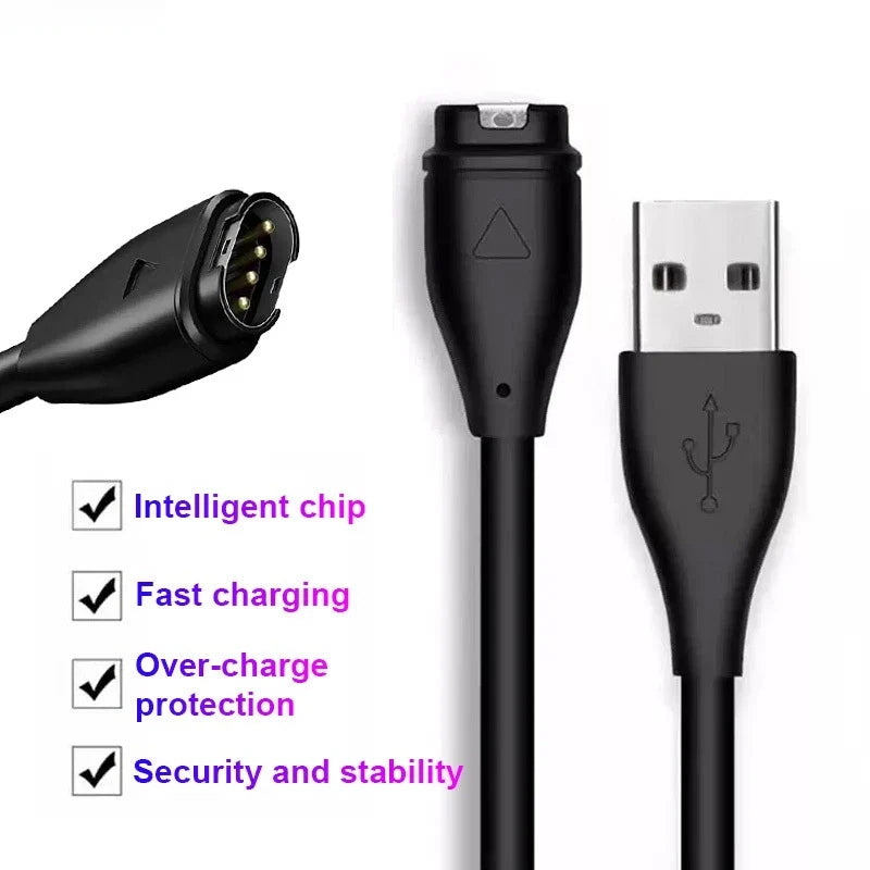 USB Charger for Garmin Vivosmart 5 & Vivomove 3/3S Sport