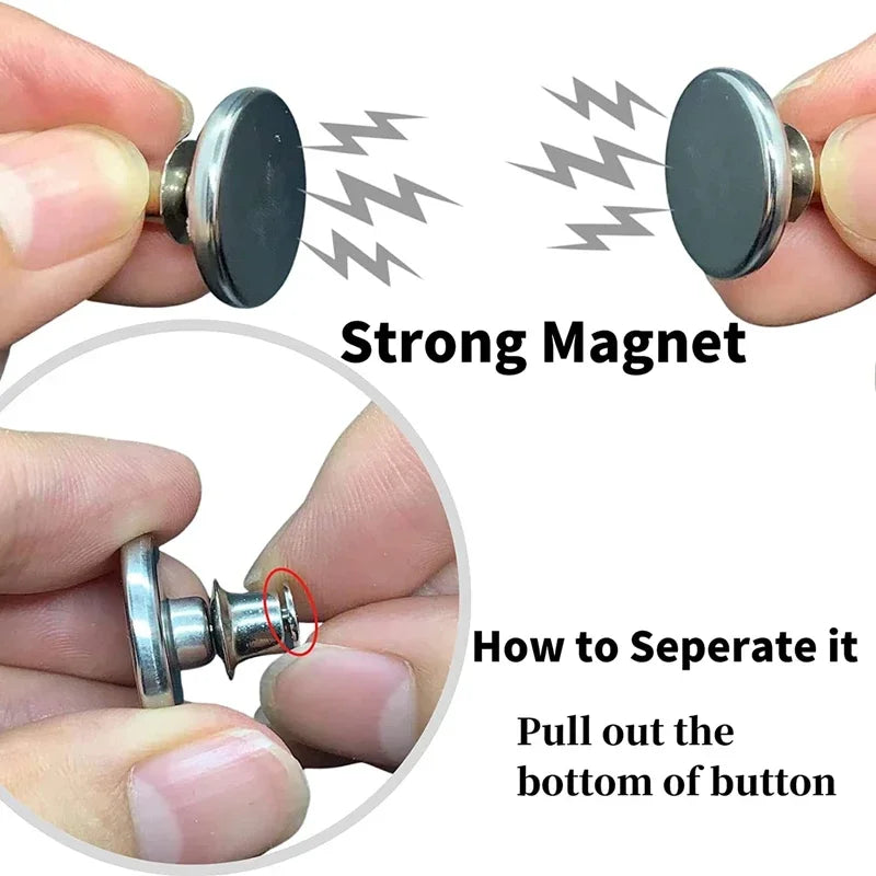 Magnetic Curtain Buckle Clips | Aluminum Alloy Holders 1–8 Pairs