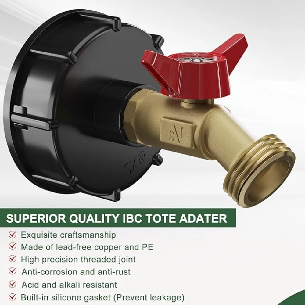 IBC Tank S60X6 Cap Adapter – 60mm to 1/2", 3/4" or 1" Fitting